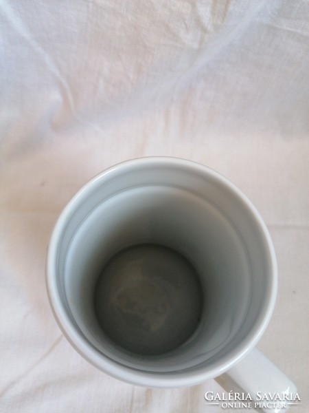 Hollóházi porcelain jug railway cup 1991