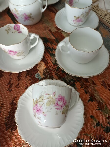Antique! Stone nigliche. 9 Personal rose tea set.