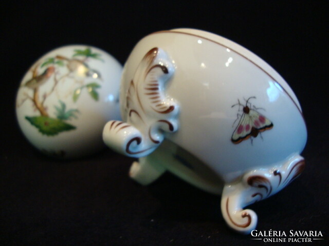 Herend Rothschild porcelain three-legged bonbonier
