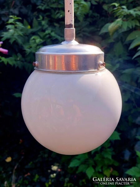 Spherical hanging lamp.