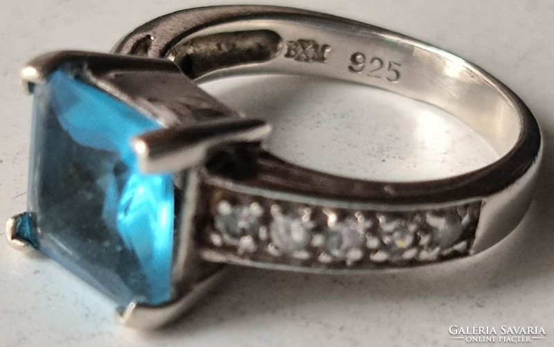 Női kék köves ezüst gyűrű