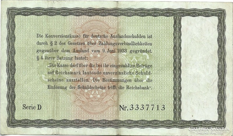 5 reichsmark 1933 / 1934 Németország Konversionskasse ritka 1.