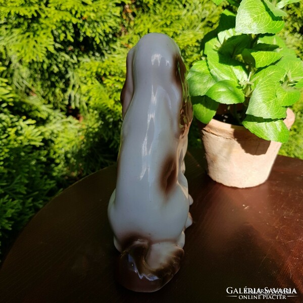 Hollóházi porcelán kutya figura