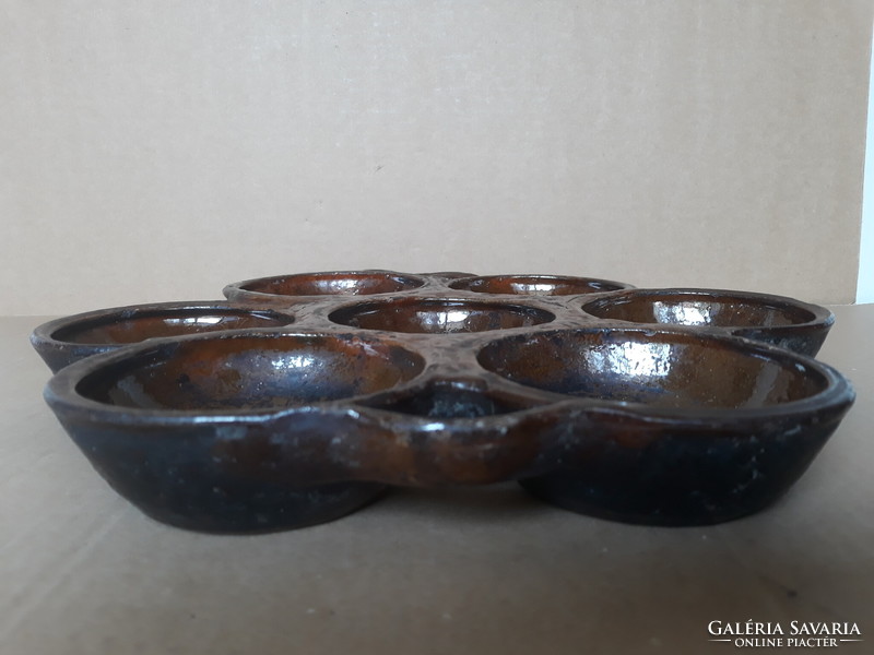 Beautiful antique glazed folk ceramic pot