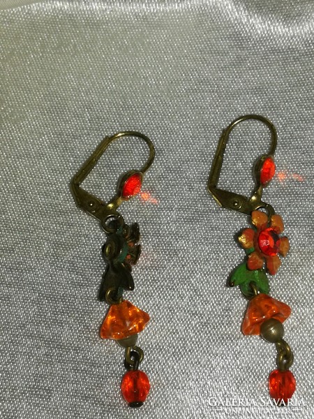 Handmade grass earrings