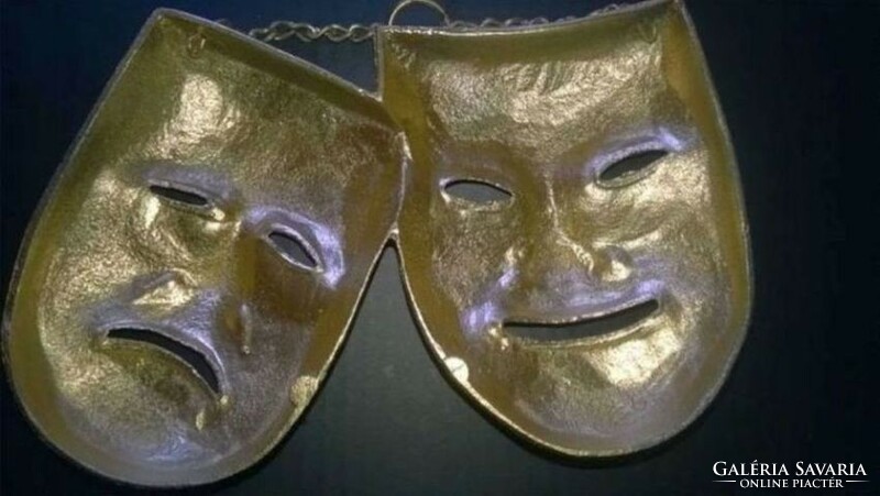Metal mask, pair of masks - wall decoration