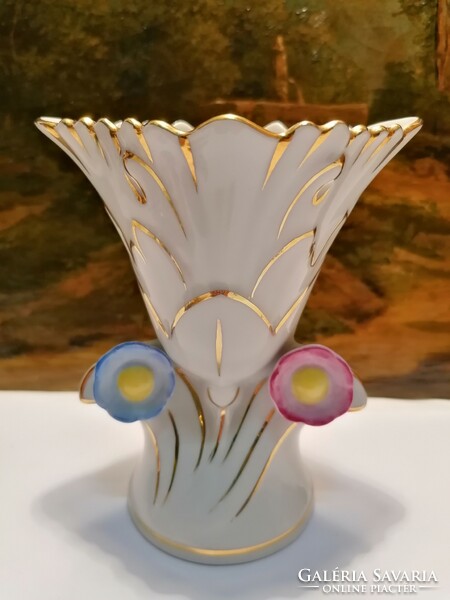 Herendi porcelán váza 12,5x105x7,5 cm, hibátlan