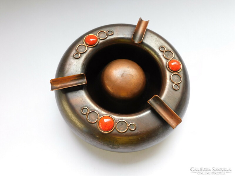 Retro craftsman metal ashtray - mid century