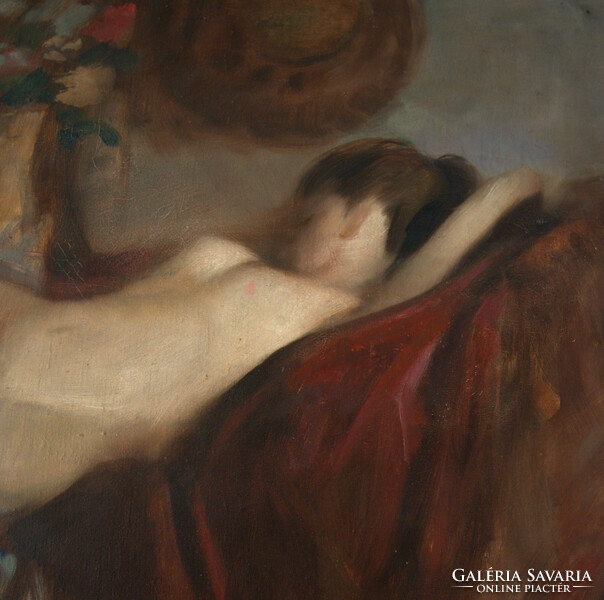 Unknown painter: reclining nude