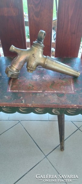 Antique copper wooden barrel tap wine tap