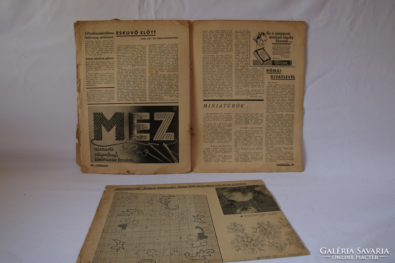 Fündérujjak Hungarian needlework newspaper 1936 December