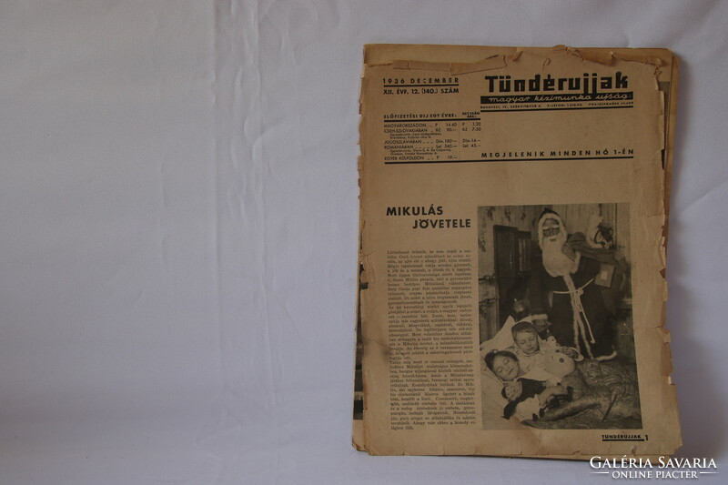 Fündérujjak Hungarian needlework newspaper 1936 December