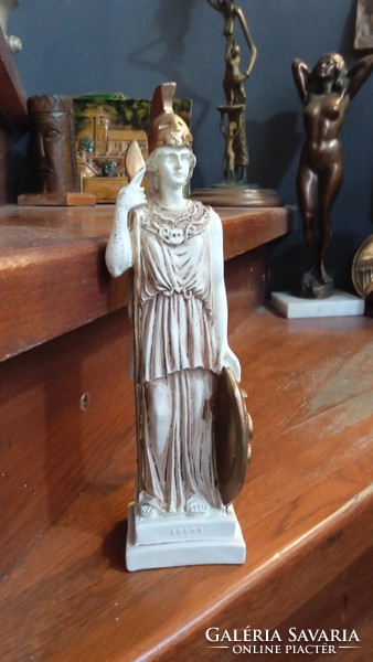 Alabaster statue of the Greek goddess of war Athena, height 24 cm.