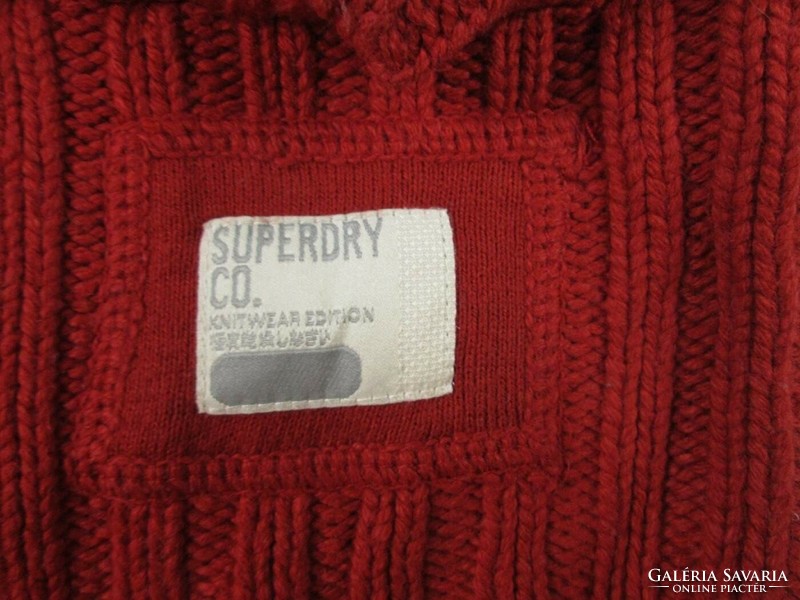Original superdry (l) women's twisted pattern transitional pullover jacket