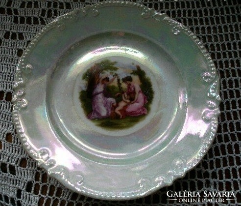 Antique dessert plate - angelica kauffmann mythological scene - art&decoration