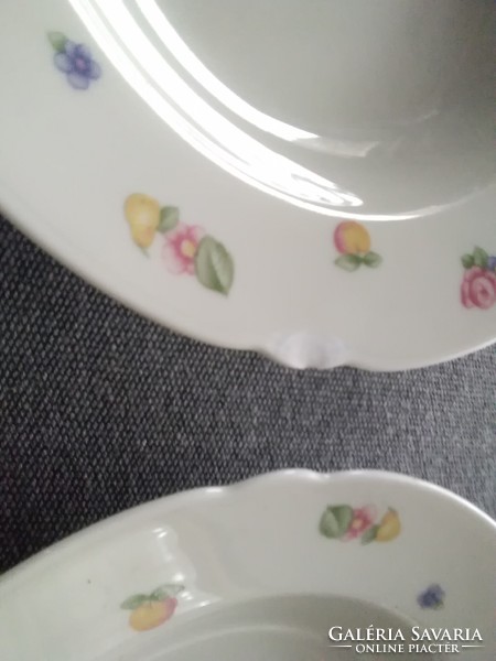 Porcelán mély tányérok - gyümölcsösen / Bavaria - sérült - 2 db.