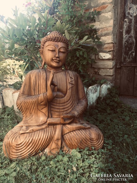 Buddha szobor TEAK fából 50 cm
