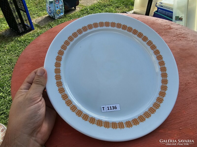 T1136 Alföldi narancssárga mintás süteményes tál 28 cm