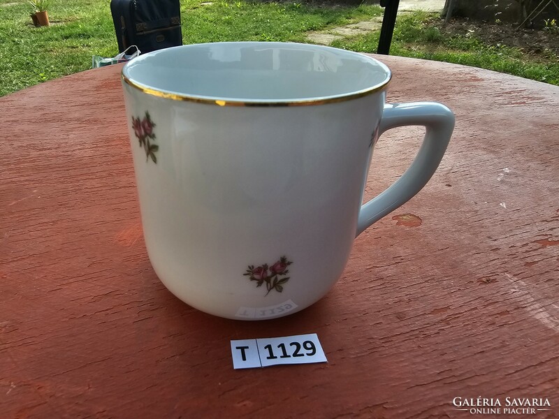 T1129 dubi Czechoslovakian flower pattern mug