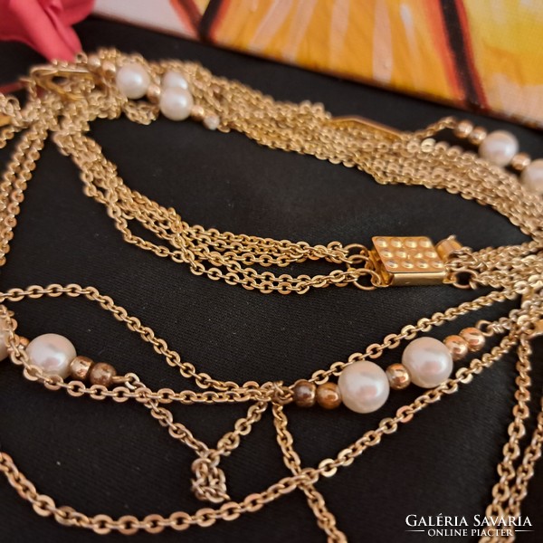 Israeli gold-plated metal necklaces. 65 cm