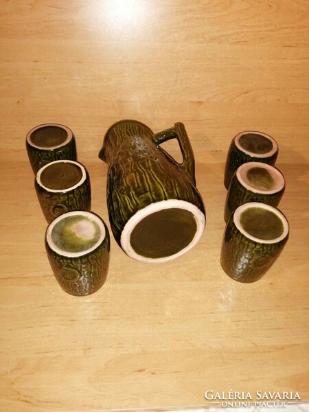 Tree trunk wine ceramic set - 6 persons (34/d)