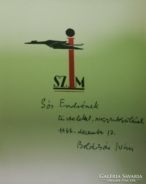 Photographs of Tiborc - Kálmán Kata (Crèsepfalvi) 1937 dedication from Iván Boldizsár to Endre Sós