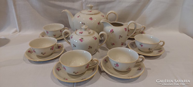 Felda Rhön komplett porcelán teás készlet 6 csészével
