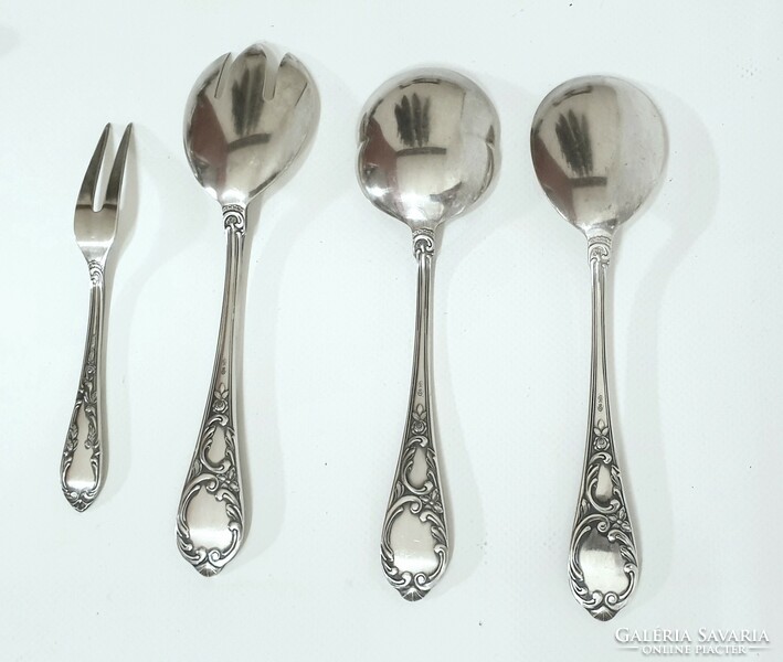Silver-plated, art nouveau, Solingen, Gebrüder krumm 6-person cutlery set (54 pieces)