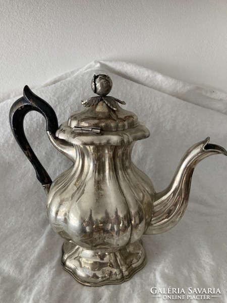 Silver baroque style teapot / 800 delicacy