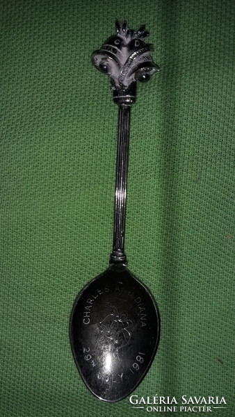 1981. Vi. Charles and diana's wedding silver plated spoon w.A.P.W in one according to the 5 flawless pictures