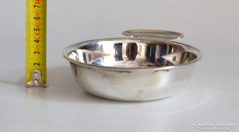 Bowl with silver handles - with engraved angel figure (nf25)