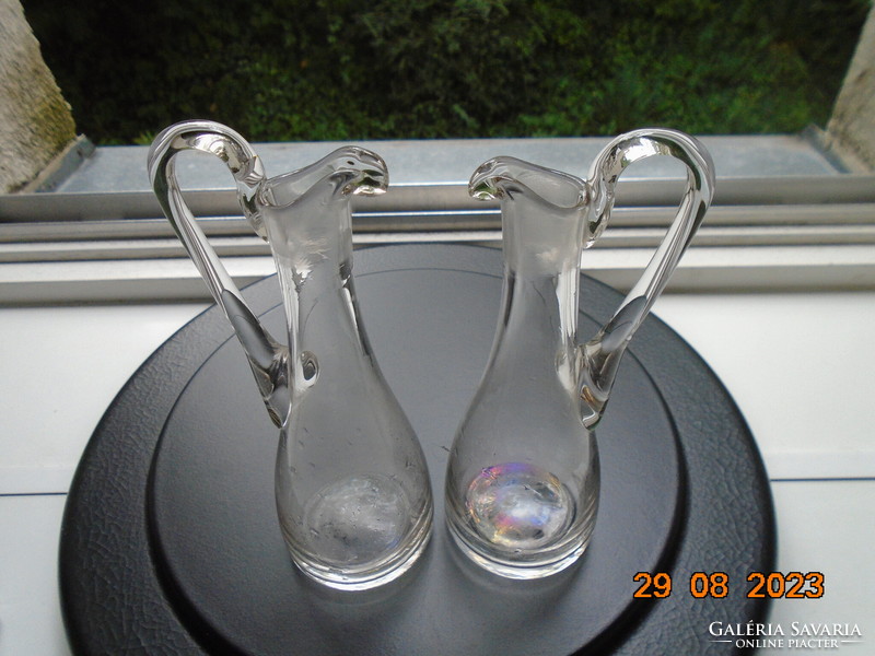Antique handmade vinegar oil pourer with a pair of polished stoppers