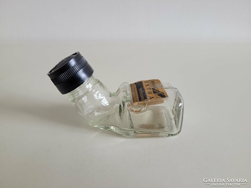 Régi tintásüveg vintage címkés tintatrtó palack Royal Blue Extra Töltőtolltinta
