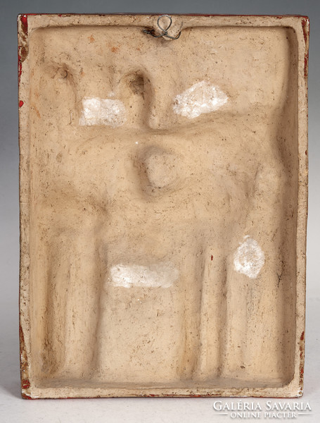 Árpád Csekovszky - Turkish horsemen ceramic plaque