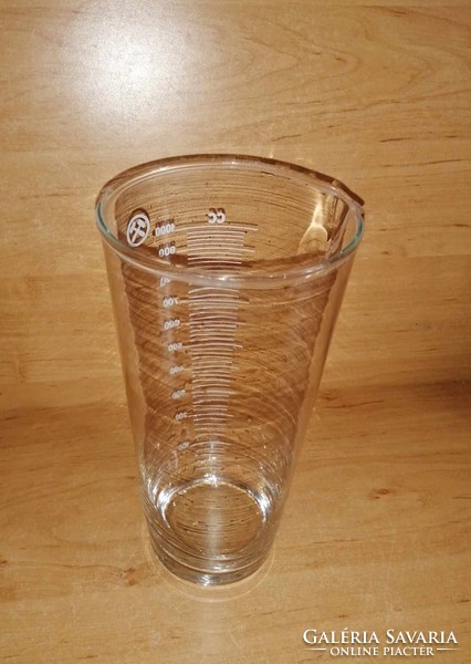 Retro üveg mérőedény - 21,5 cm magas (28/d)