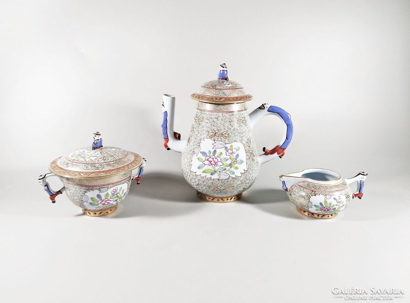Herendi, cubash (cu) pattern 6-person mocha set, hand-painted porcelain! P202)
