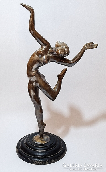 Nagyméretű art deco táncosnő szobor  / 40,5 cm!