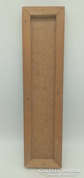 Retro fali kerámia, falikép, kerámia csempe 41 cm x 10 cm, jelzett