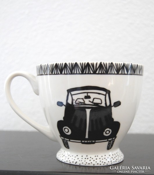 Beetle car - hand painted mug
