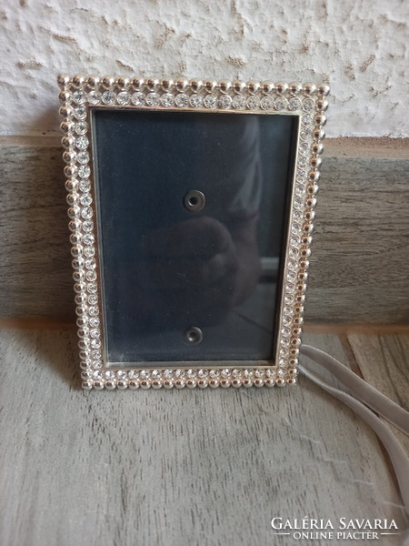 Nice old silver-plated wall photo holder (10.2x7.3 cm)