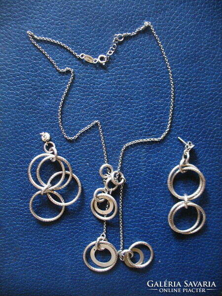Fraboso (Italian) sterling silver necklace and earrings