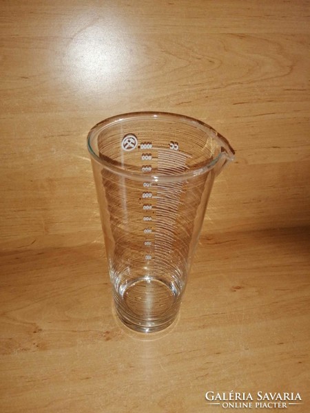Retro glass measuring cup - 21.5 cm high (28/d)