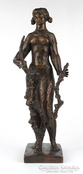 1N650 r. Kiss lenke: girl with grape vine gallery statue 38 cm
