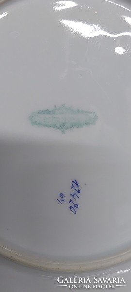 Detail of marked, white - cobalt blue - gold porcelain tableware