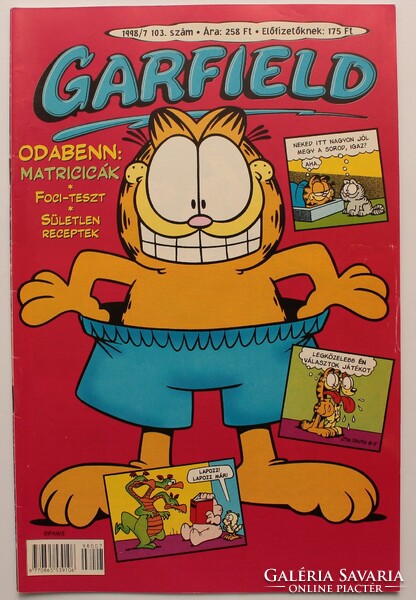 Garfield comic strip 1998/7 103. Number