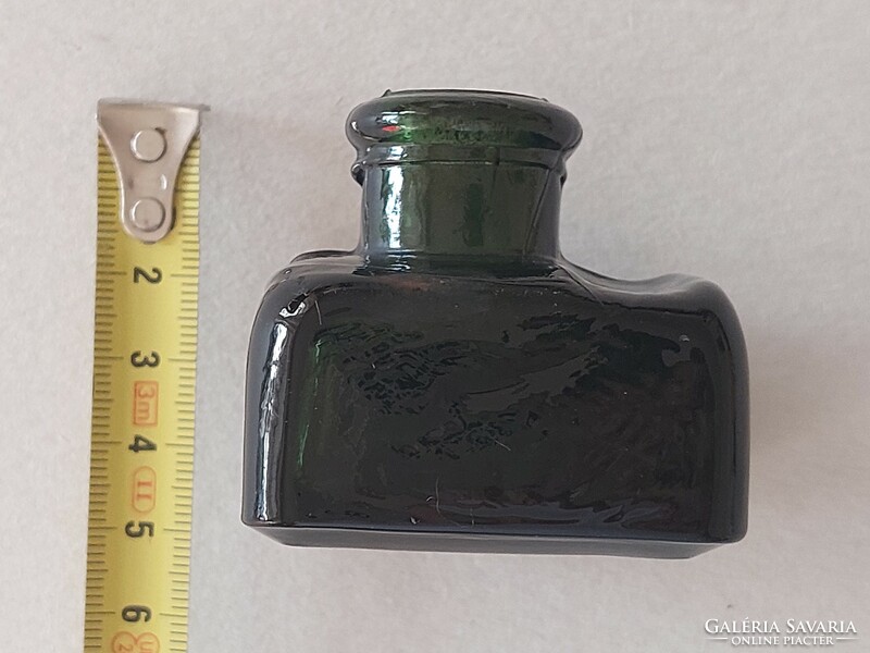 Régi tintásüveg zöld tintatartó palack