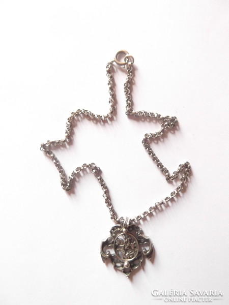 Blachion bas antique silver pendant and chain