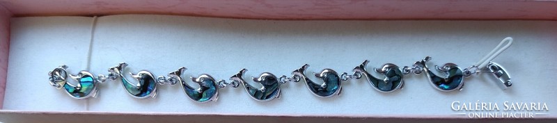 Dolphin bracelet with an abalone pattern