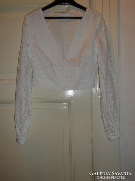 Kookai white madeira top, jacket (size 36/38)