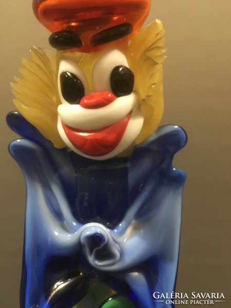 Large Murano glass clown! Flawless! 32X11cm!!!